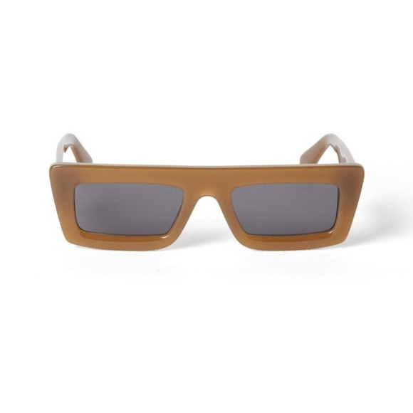 NWT Off White Oeri136F24Pla0017407 Ontario Mud  Dark Grey Sunglasses